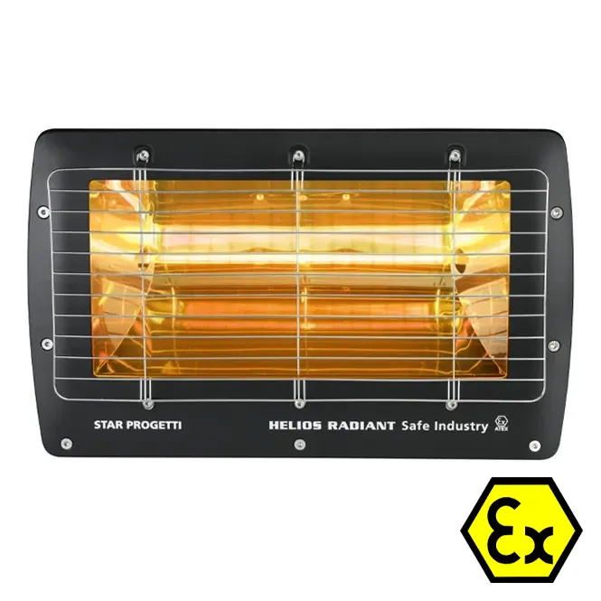 Helios EHSAFE20AL 2kW – ATEX approved infrared heater (front view)