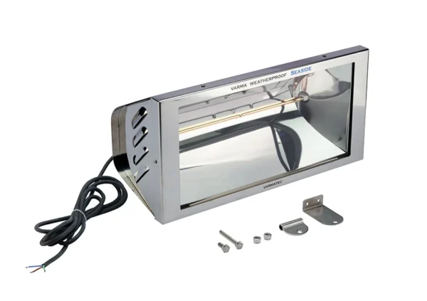Varma WR2000 Stainless-Steel Glass-Front 2kW Heater - Image 2