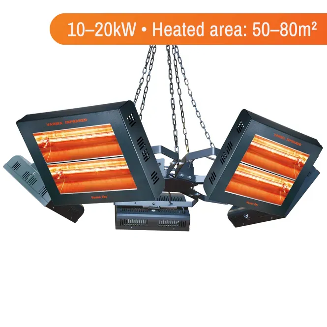 pentagon heater support with v400 heaters