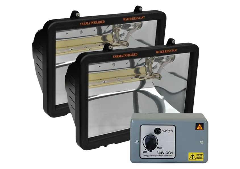 2 x Dustproof heaters and CC1 controller