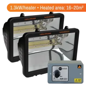2 x Dustproof heaters and CC1 controller